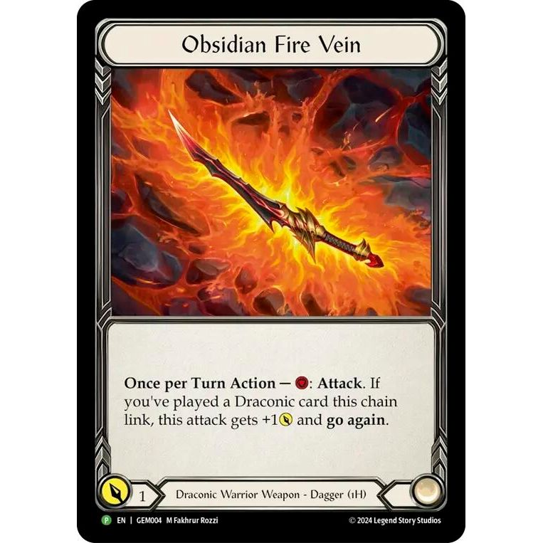 Image for Obsidian Fire Vein - GEM004 (GEM004) (GEM) - Flesh and Blood TCG