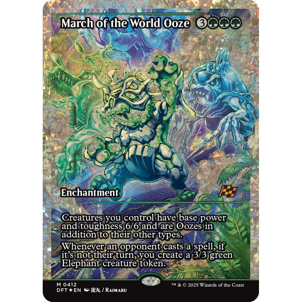 Image for March of the World Ooze (Showcase) (Fracture Foil) (412) (DFT) - Magic: The Gathering