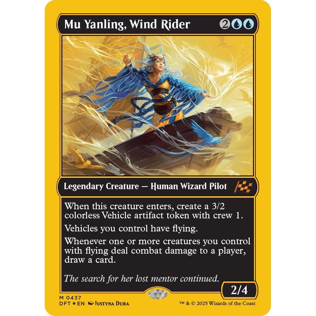 Image for Mu Yanling, Wind Rider (First-Place Foil) (437) (DFT) - Magic: The Gathering