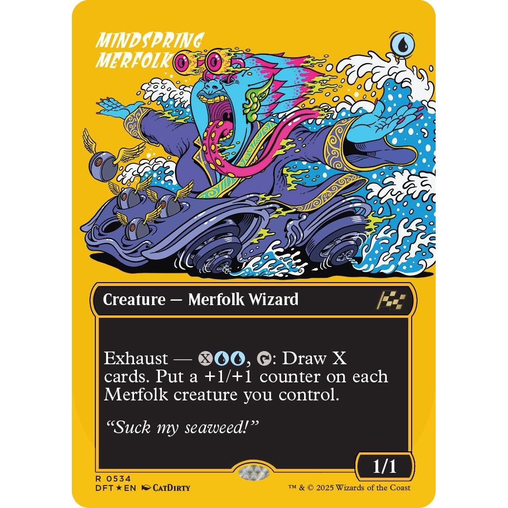 Image for Mindspring Merfolk (Borderless) (First-Place Foil) (534) (DFT) - Magic: The Gathering