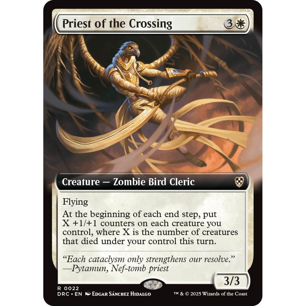 Image for Priest of the Crossing (Extended Art) (22) (DRC) - Magic: The Gathering