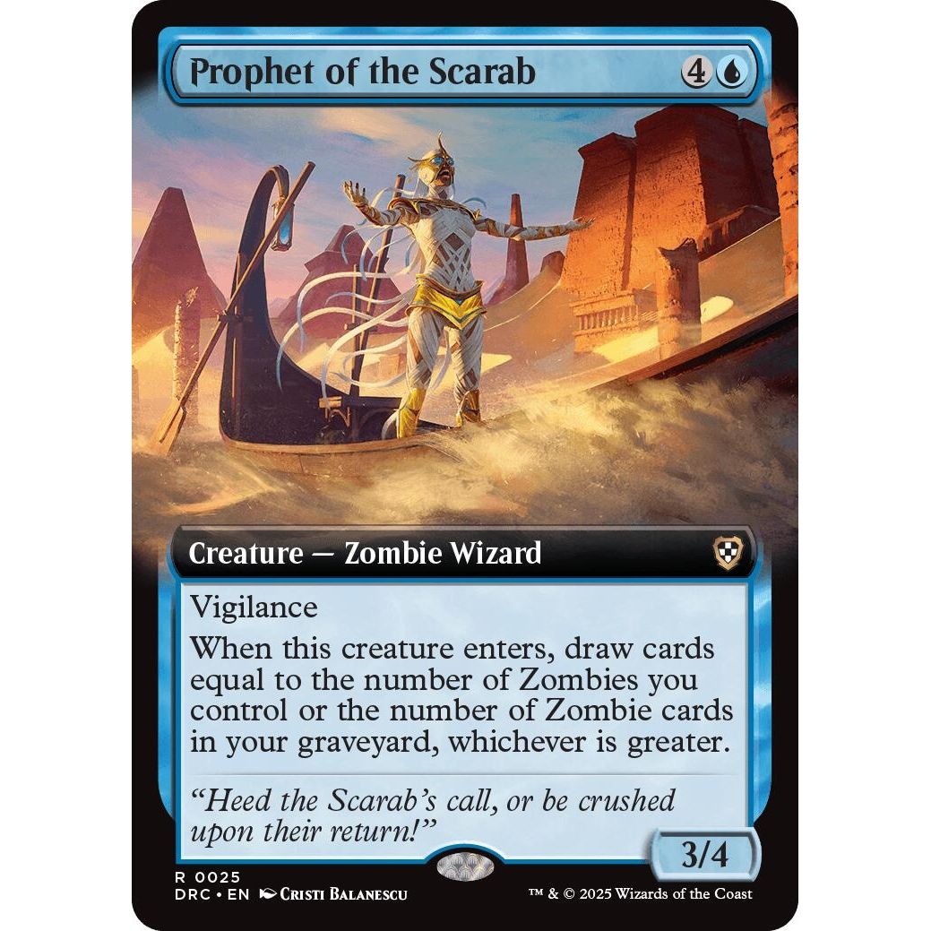 Image for Prophet of the Scarab (Extended Art) (25) (DRC) - Magic: The Gathering