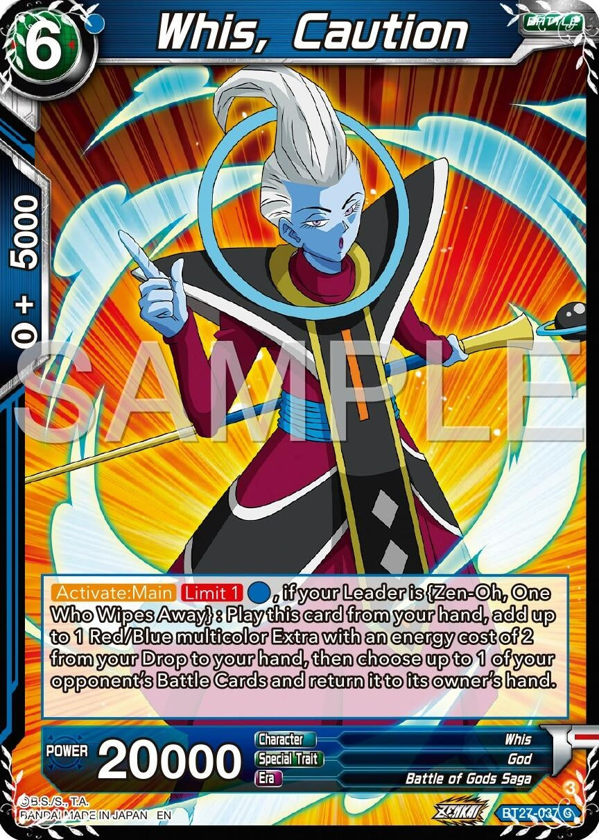 Image for Whis, Caution (BT27-037) (BT27) - Dragon Ball Super: Masters