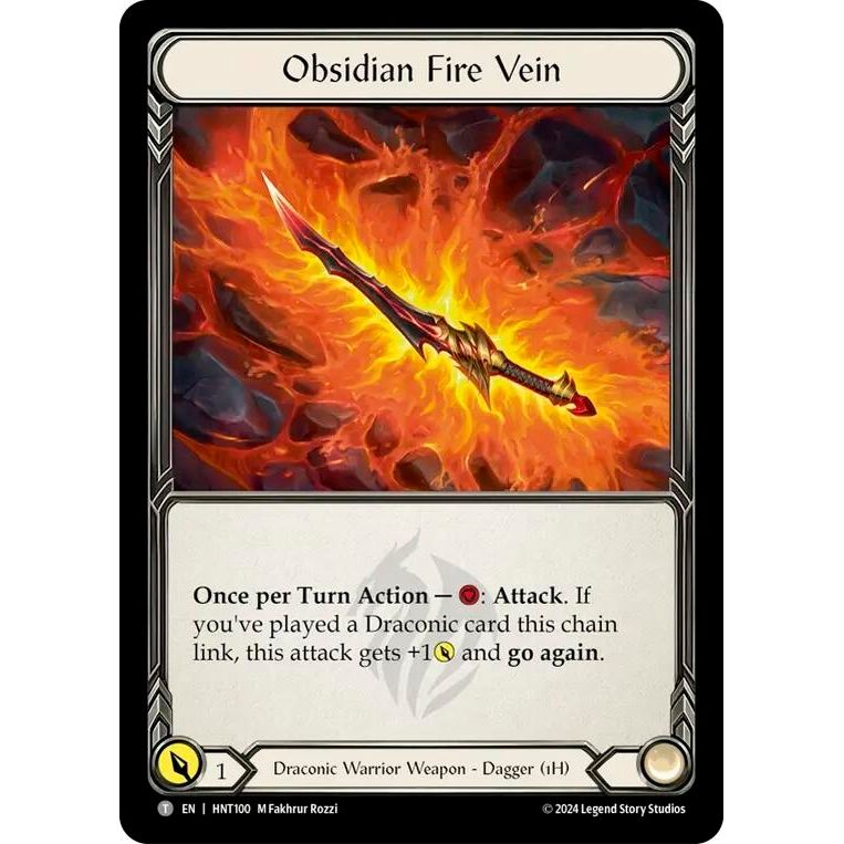 Image for Obsidian Fire Vein // Kunai of Retribution (HNT100//HNT056) - Flesh and Blood TCG