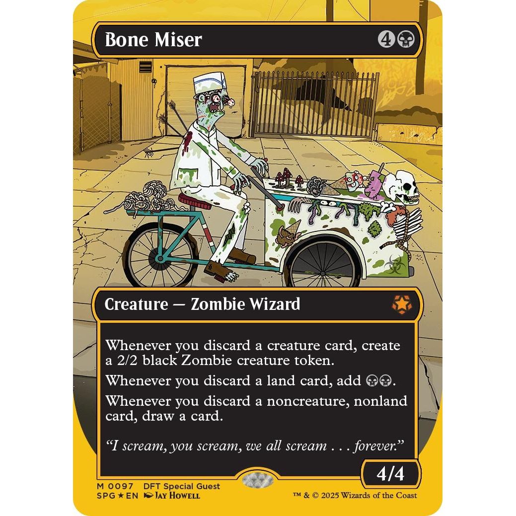 Image for Bone Miser (Borderless) (First-Place Foil) (97) (SPG) - Magic: The Gathering