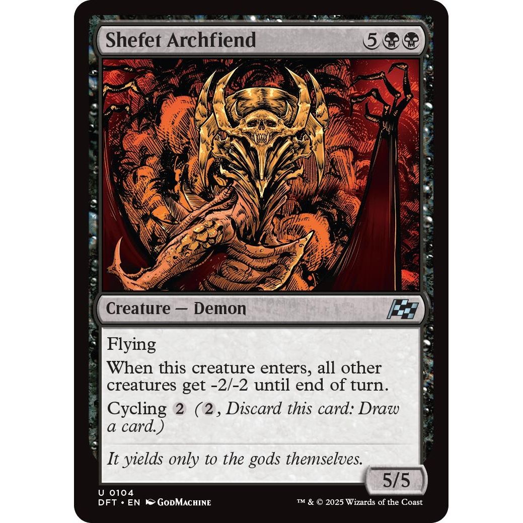 Image for Shefet Archfiend (104) (DFT) - Magic: The Gathering