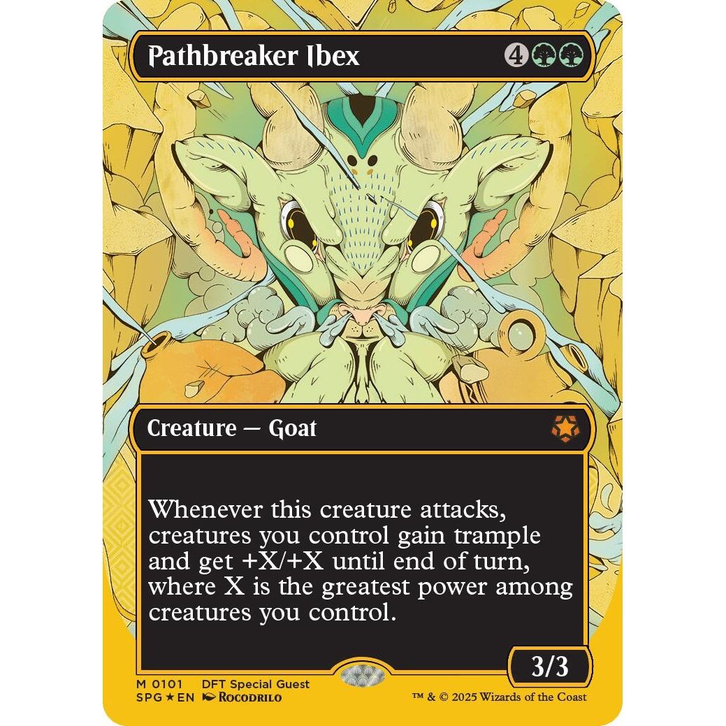Image for Pathbreaker Ibex (Borderless) (First-Place Foil) (101) (SPG) - Magic: The Gathering