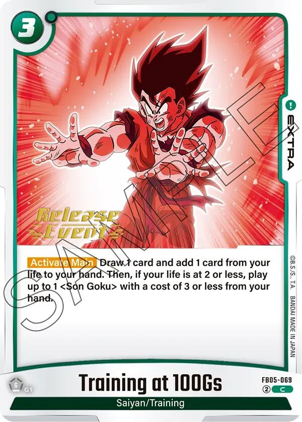 Image for Training at 100Gs (FB05-069) (FB05_PR) - Dragon Ball Super: Fusion World