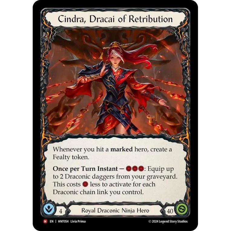 Image for Cindra, Dracai of Retribution (HNT054) - Flesh and Blood TCG