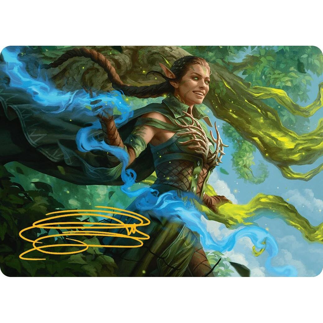 Image for Nissa, Worldsoul Speaker Art Card (Gold-Stamped Signature) (31) (AADFT) - Magic: The Gathering