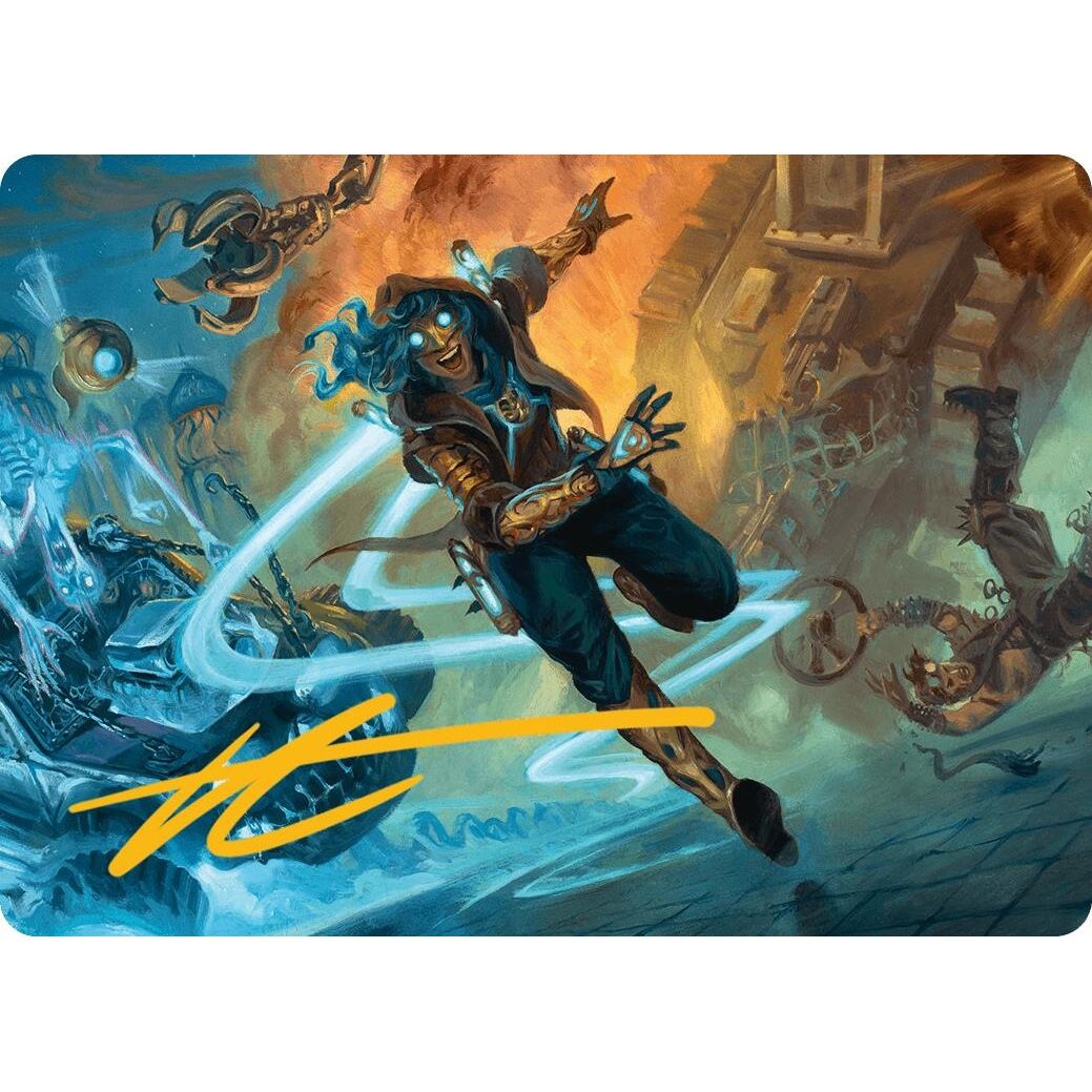 Image for Sita Varma, Masked Racer Art Card (Gold-Stamped Signature) (26) (AADFT) - Magic: The Gathering