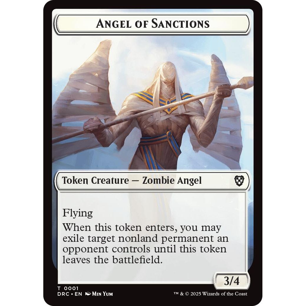 Image for Angel of Sanctions // Vizier of Many Faces Double-Sided Token (1 // 2) (DRC) - Magic: The Gathering