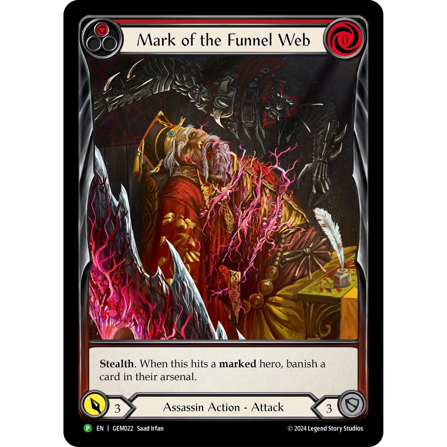 Image for Mark of the Funnel Web (Red) (GEM022) (GEM) - Flesh and Blood TCG