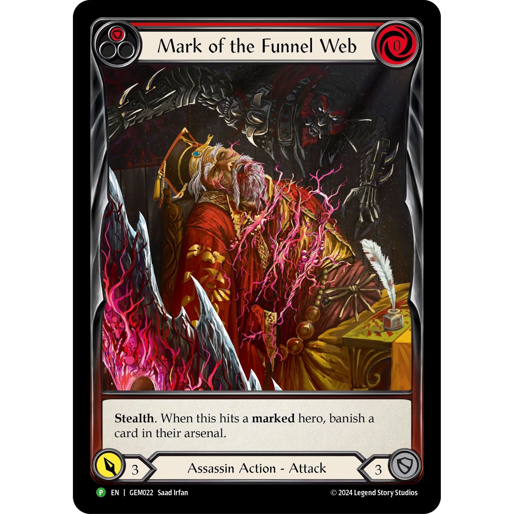 Image for Mark of the Funnel Web (Red) (GEM022) (GEM) - Flesh and Blood TCG