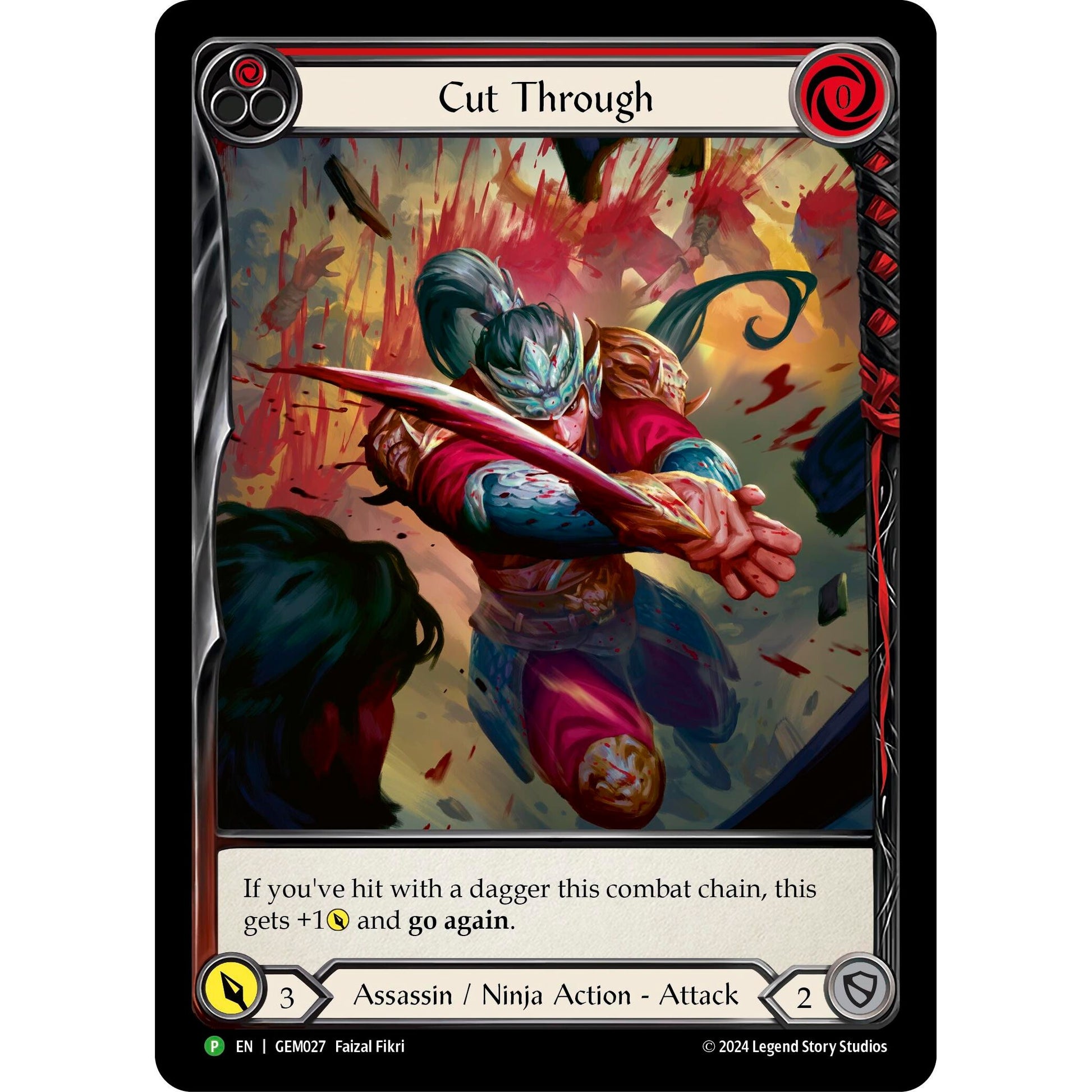 Image for Cut Through (Red) (GEM027) (GEM) - Flesh and Blood TCG