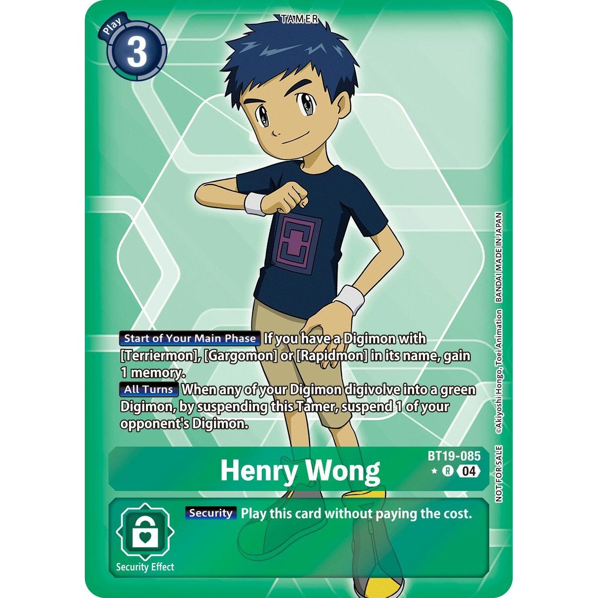 Image for Henry Wong (Release Special Booster 2.5: Box Promotion Pack) (BT19-085 R) (BT19-20) - Digimon Card Game