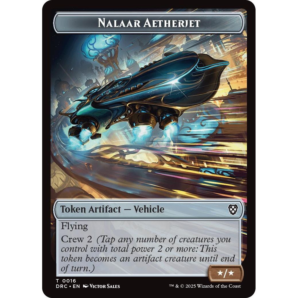 Image for Nalaar Aetherjet // Treasure Double-Sided Token (16 // 11) (DRC) - Magic: The Gathering