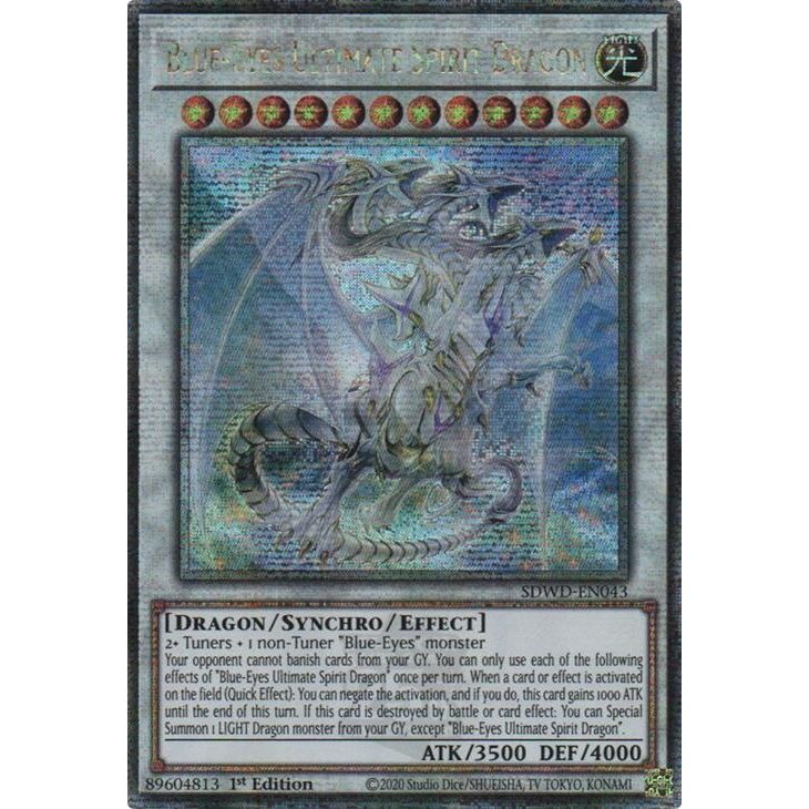 Image for Blue-Eyes Ultimate Spirit Dragon (Quarter Century Secret Rare) (SDWD-EN043) (SDWD) - YuGiOh