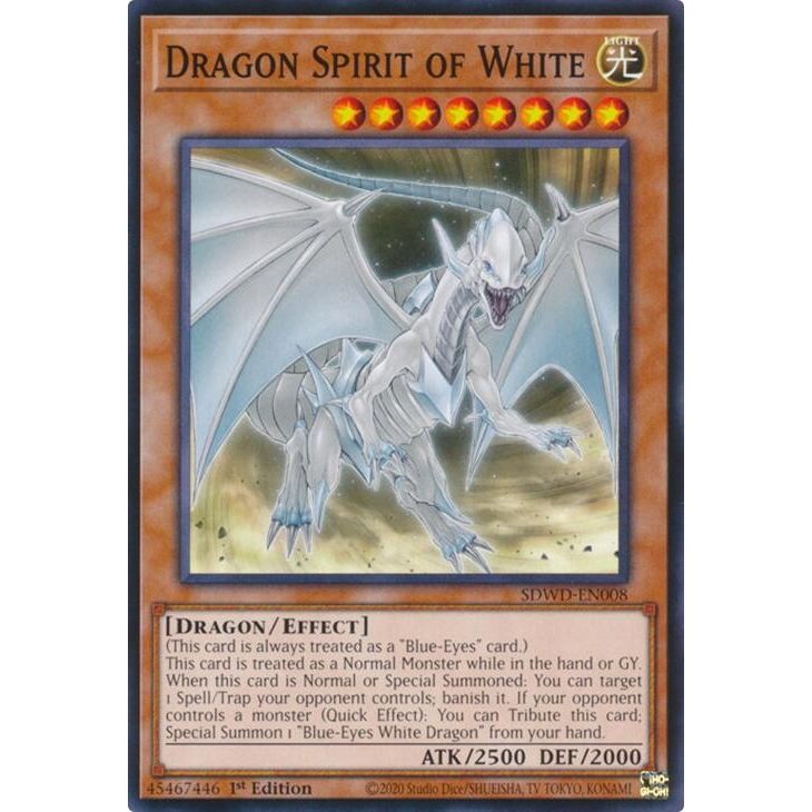 Image for Dragon Spirit of White (SDWD-EN008) (SDWD) - YuGiOh