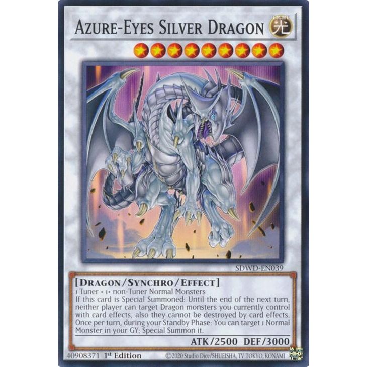 Image for Azure-Eyes Silver Dragon (SDWD-EN039) (SDWD) - YuGiOh