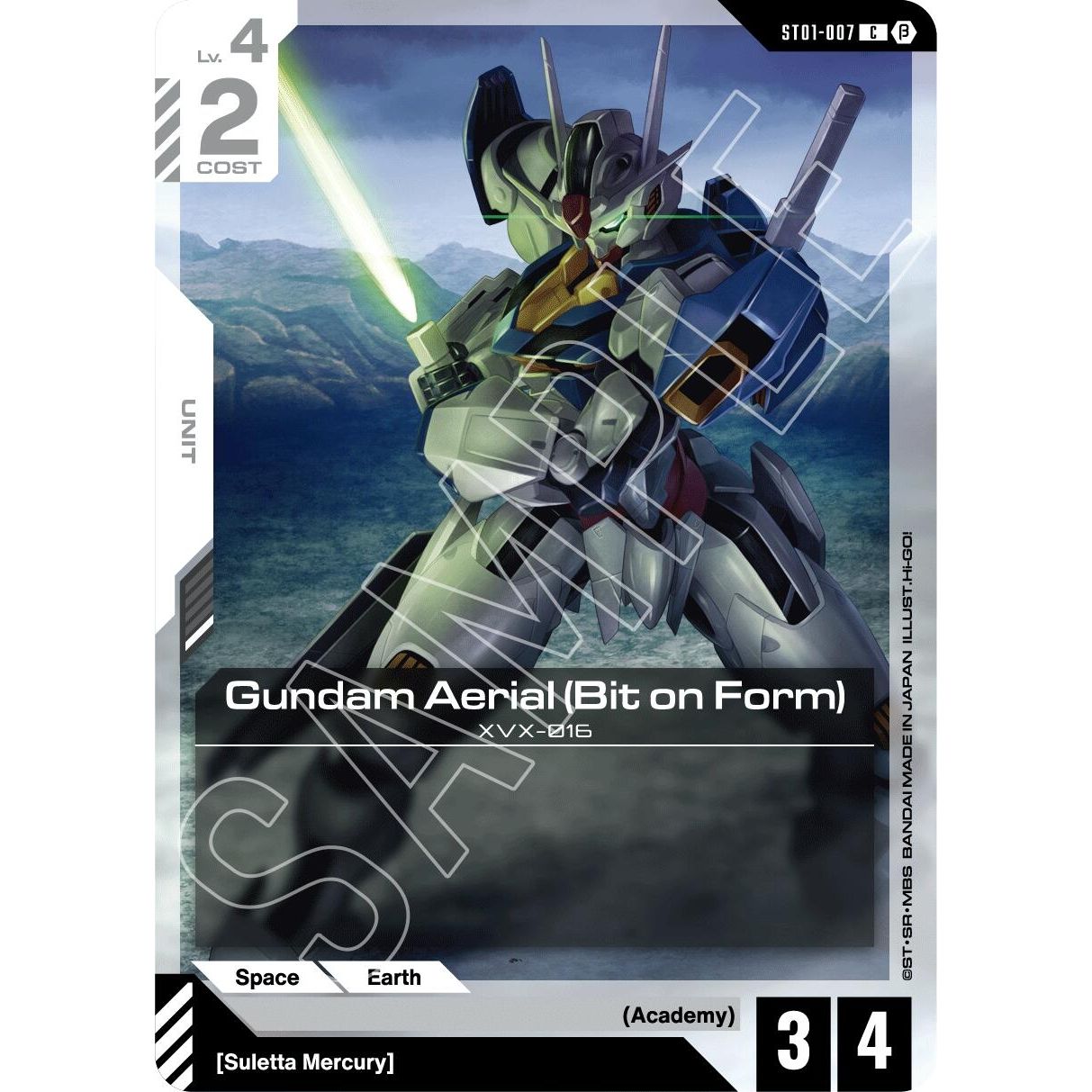 Image for Gundam Aerial (Bit on Form) (ST01-007) (GD01_b) - Gundam Card Game