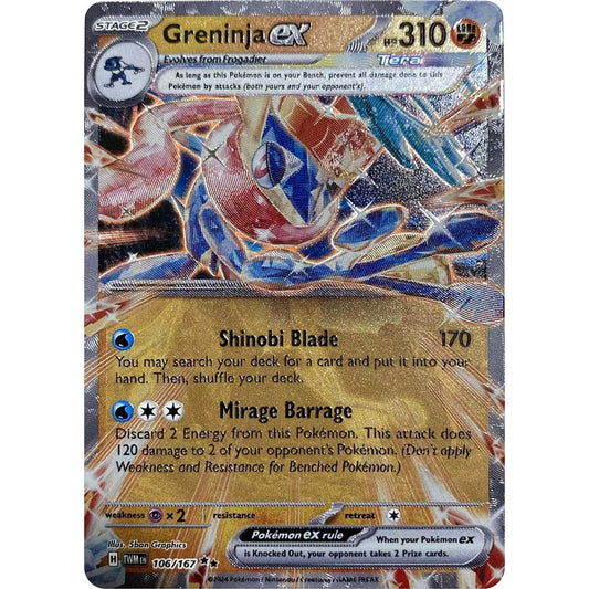 Image for Greninja ex (GameStop Metal Card) (106/167) (MCAP) - Pokemon