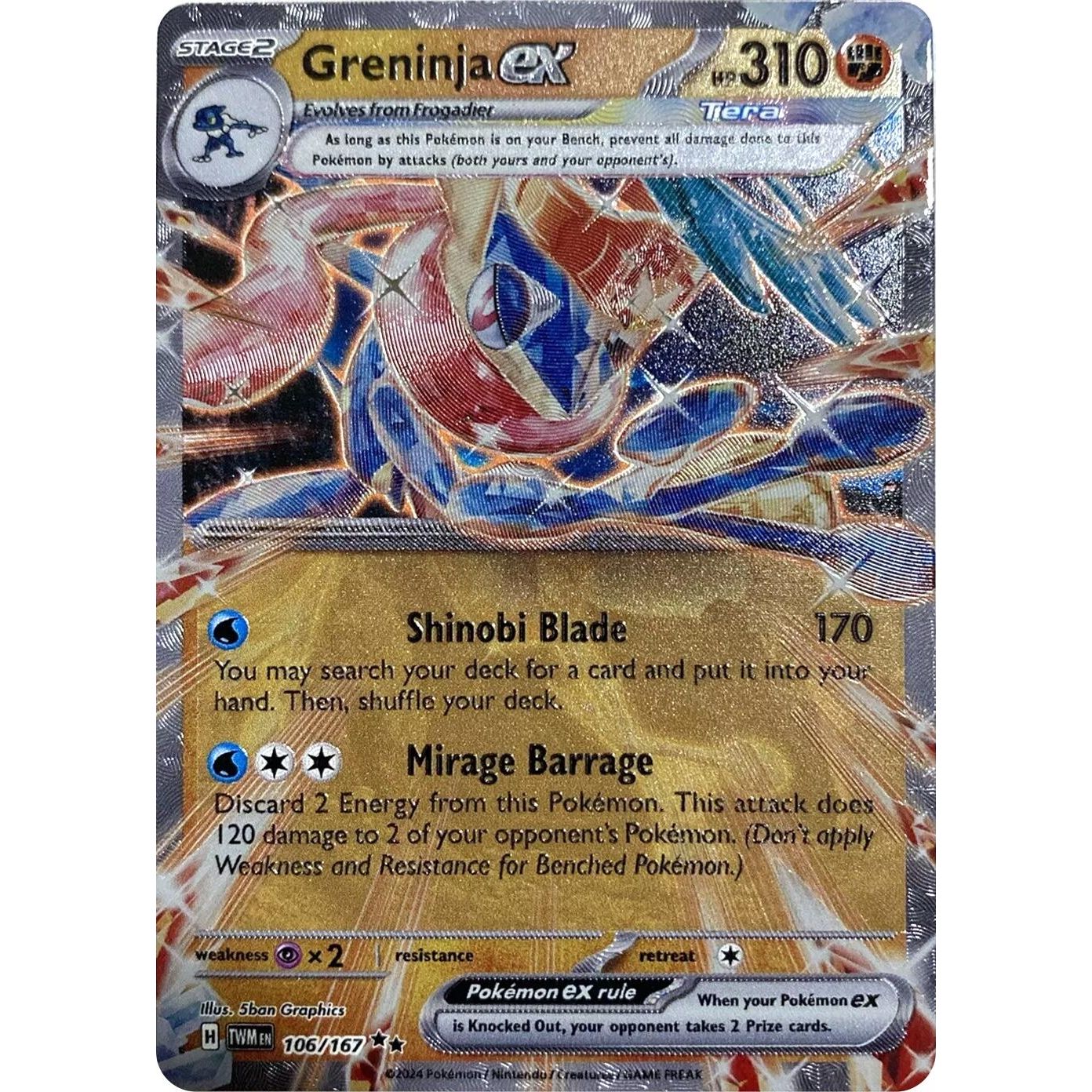 Image for Greninja ex (GameStop Metal Card) (106/167) (MCAP) - Pokemon
