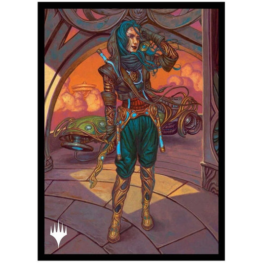 Image for Aetherdrift - Borderless Racer 1: Sita Varma, Masked Racer Deck Protector Sleeves for Magic: The Gathering (100-pack) - Card Sleeves