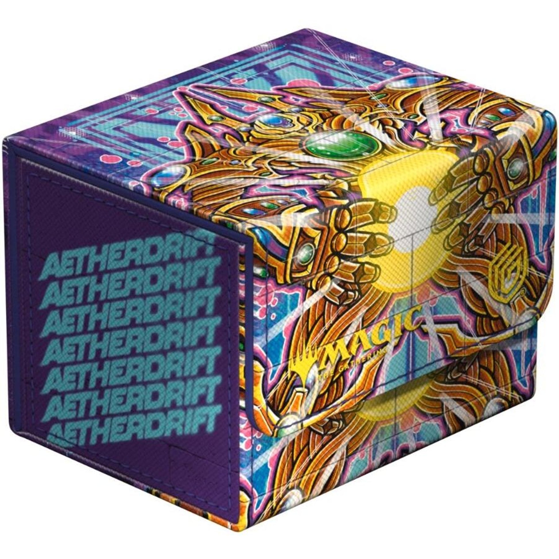 Image for Magic: The Gathering Aetherdrift Sidewinder 100+ Xenoskin Deck Box - Solar Gearhulk - Deck Boxes