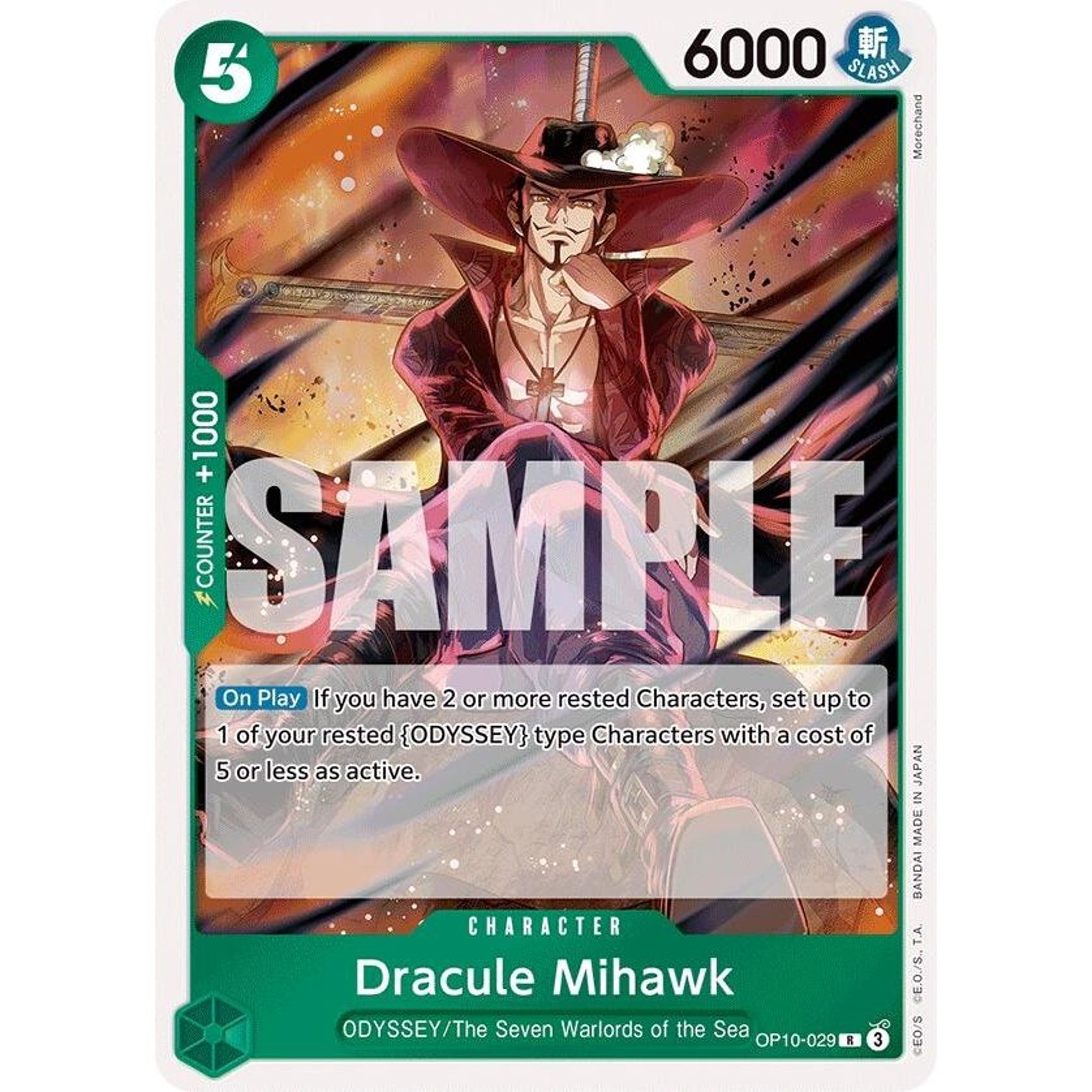 Image for Dracule Mihawk (OP10-029) (OP10) - One Piece Card Game