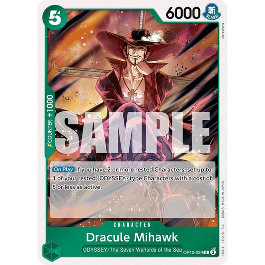 Image for Dracule Mihawk (OP10-029) (OP10) - One Piece Card Game