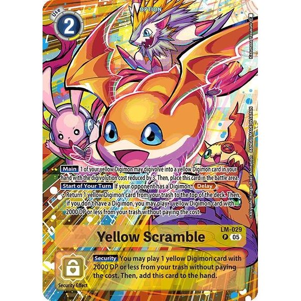 Image for Yellow Scramble (Alternate Art) (LM-029 P) (ST-21) - Digimon Card Game
