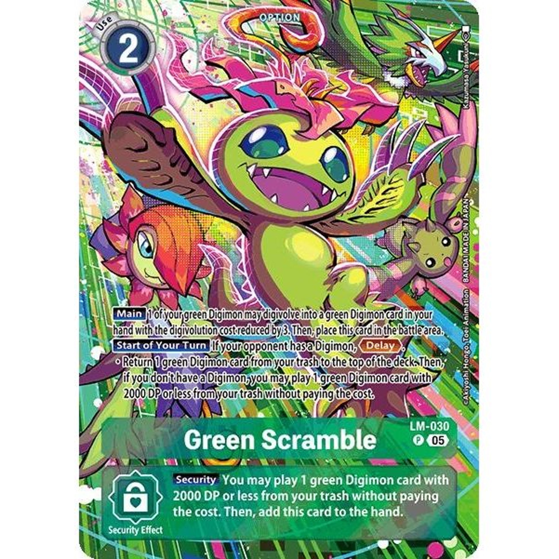 Image for Green Scramble (Alternate Art) (LM-030 P) (ST-21) - Digimon Card Game