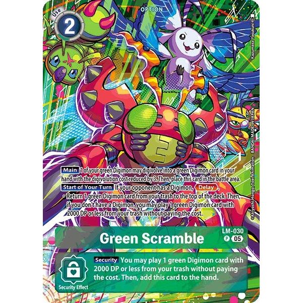 Image for Green Scramble (Alternate Art) (LM-030 P) (ST-20) - Digimon Card Game