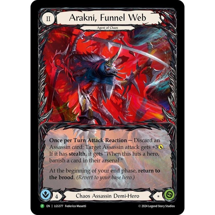 Image for Arakni, Funnel Web (Extended Art) - LGS377 (LGS377) (PR) - Flesh and Blood TCG