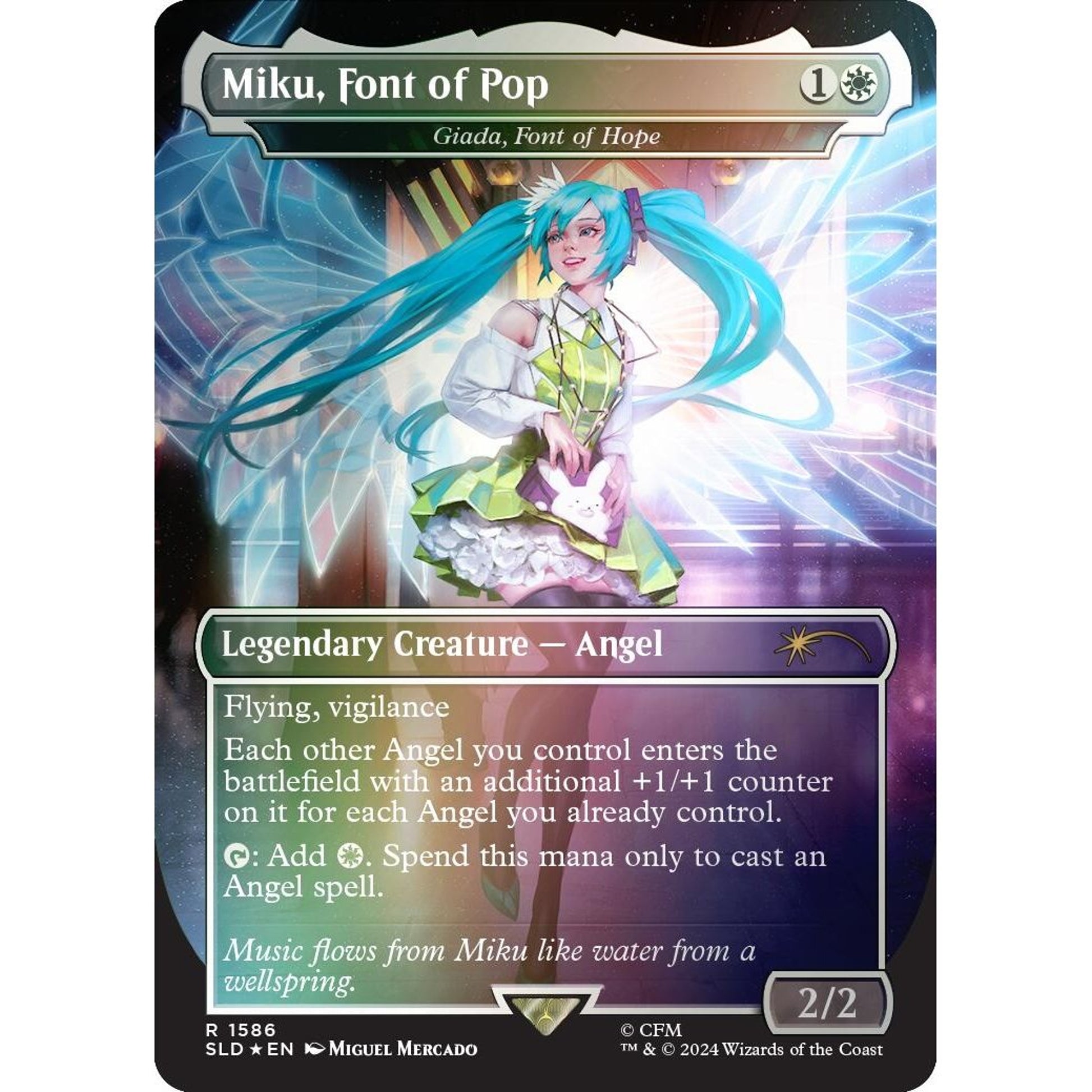 Image for Miku, Font of Pop - Giada, Font of Hope (Rainbow Foil) (1586) (SLD) - Magic: The Gathering