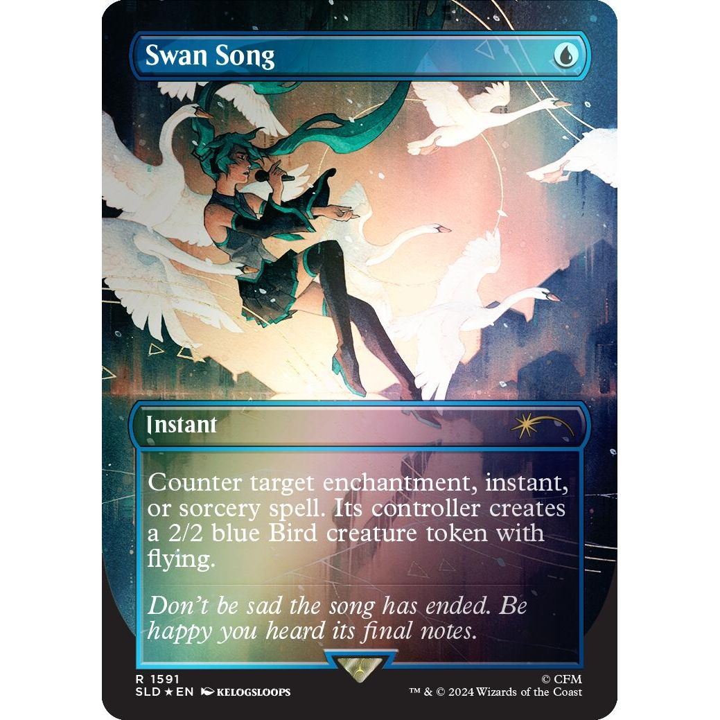 Image for Swan Song (1591) (Rainbow Foil) (1591) (SLD) - Magic: The Gathering