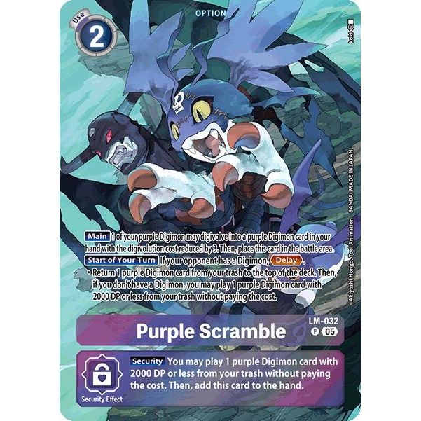 Image for Purple Scramble (Alternate Art) (LM-032 P) (ST-21) - Digimon Card Game