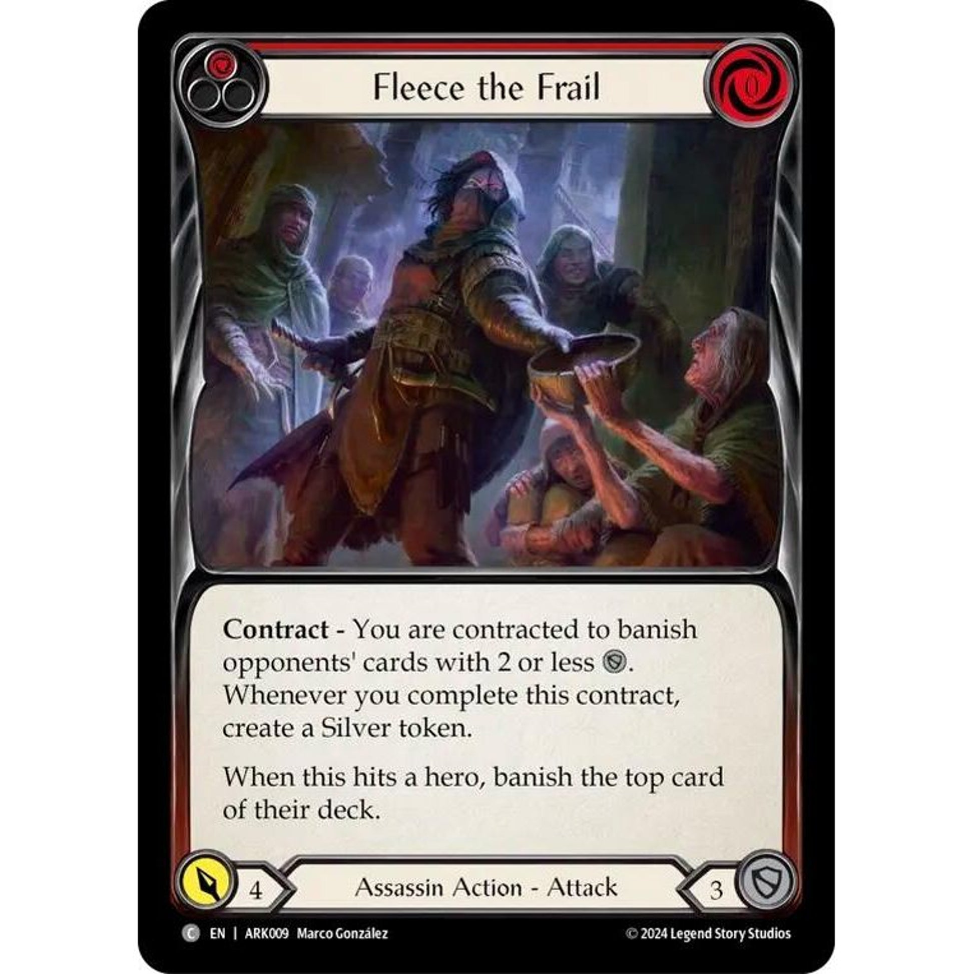 Image for Fleece the Frail (Red) (ARK009) - Flesh and Blood TCG