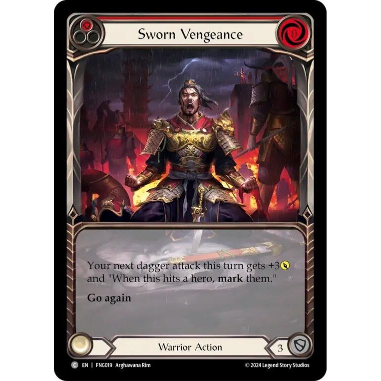 Image for Sworn Vengeance (Red) (Extended Art) (FNG019) - Flesh and Blood TCG