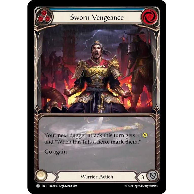 Image for Sworn Vengeance (Blue) (Extended Art) (FNG026) - Flesh and Blood TCG