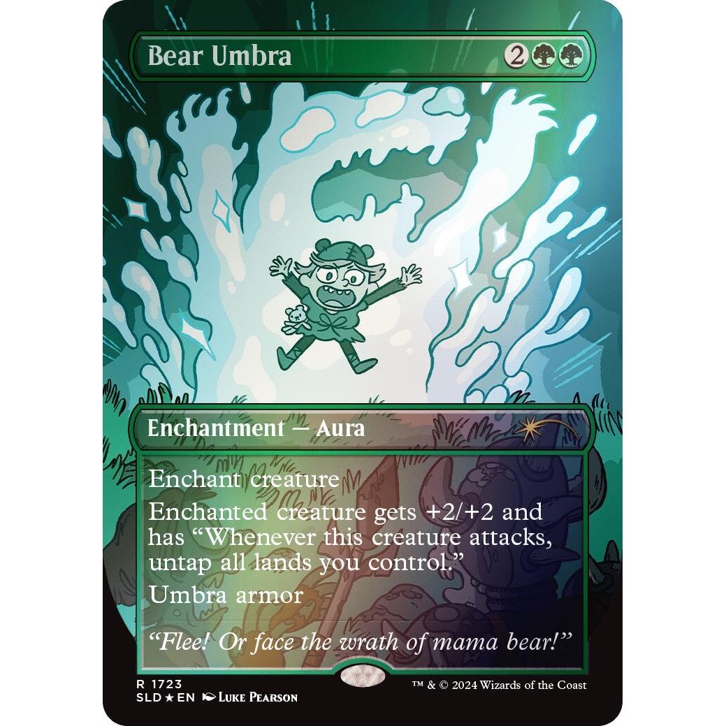 Image for Bear Umbra (Rainbow Foil) (1723) (SLD) - Magic: The Gathering