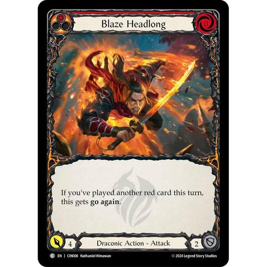 Image for Blaze Headlong (Red) (CIN008) - Flesh and Blood TCG