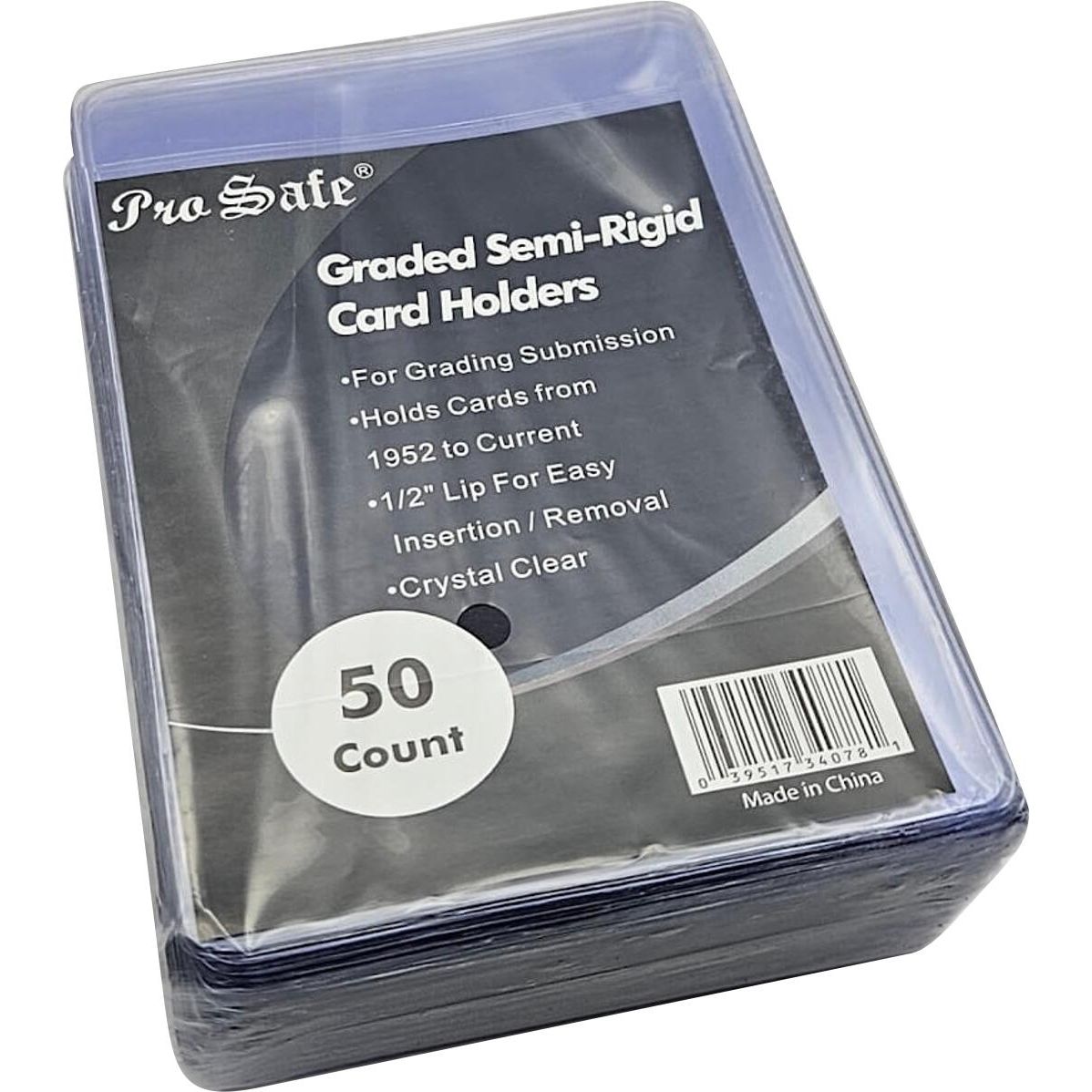 Image for Pro Safe Semi-Rigid Card Holders (50-Pack) - Card Sleeves