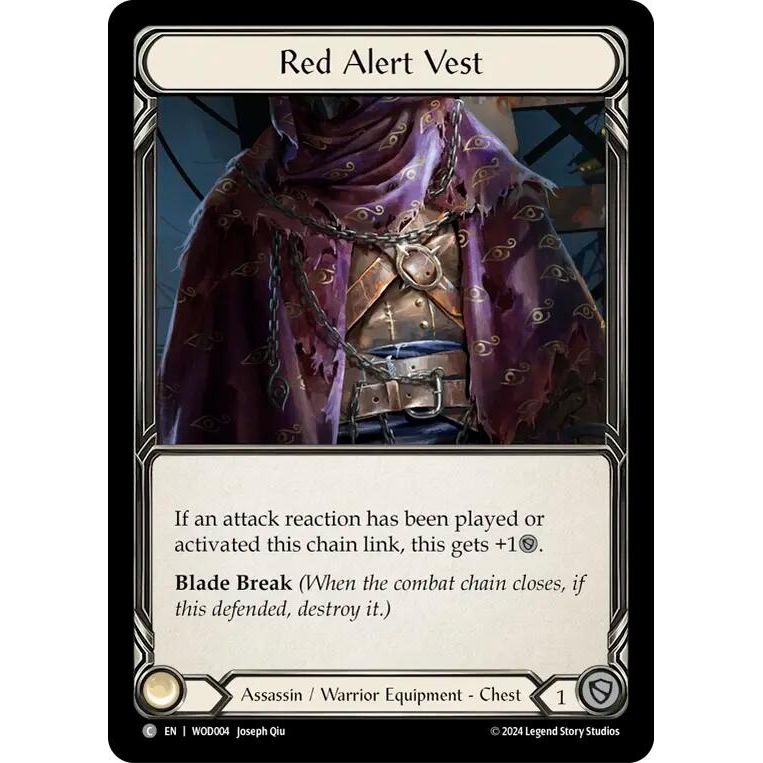 Image for Red Alert Vest (WOD004) - Flesh and Blood TCG