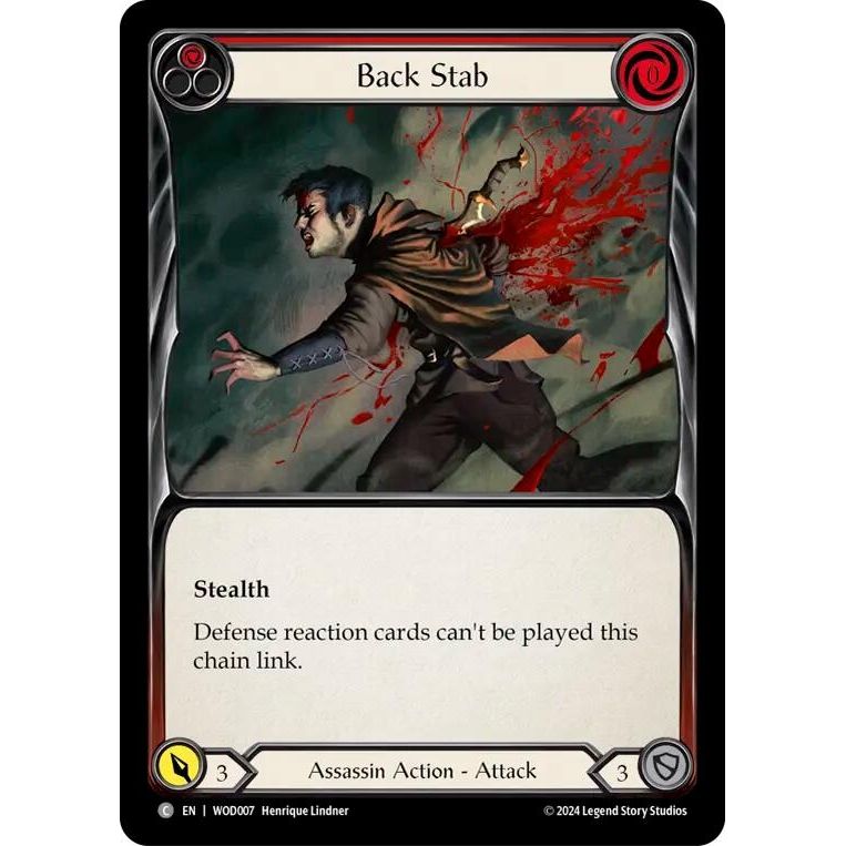 Image for Back Stab (Red) (WOD007) - Flesh and Blood TCG