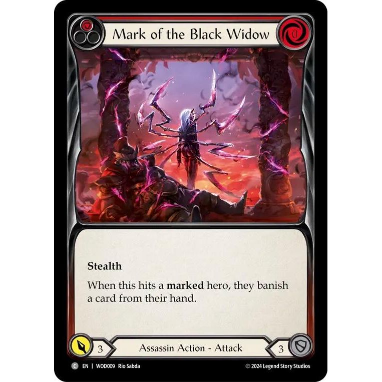 Image for Mark of the Black Widow (Red) (WOD009) - Flesh and Blood TCG