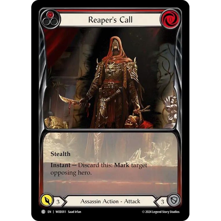 Image for Reaper's Call (Red) (Extended Art) (WOD011) - Flesh and Blood TCG