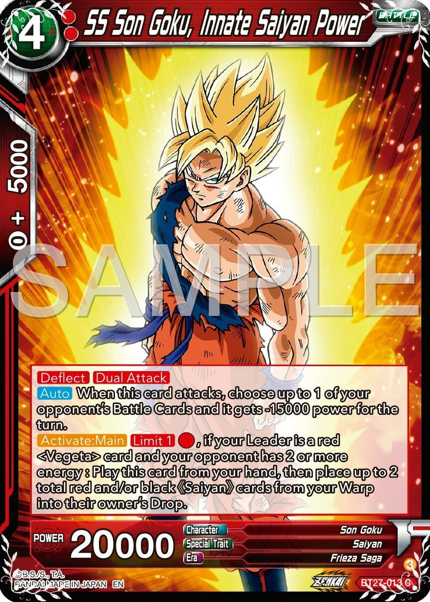 Image for SS Son Goku, Innate Saiyan Power (BT27-013) (BT27) - Dragon Ball Super: Masters