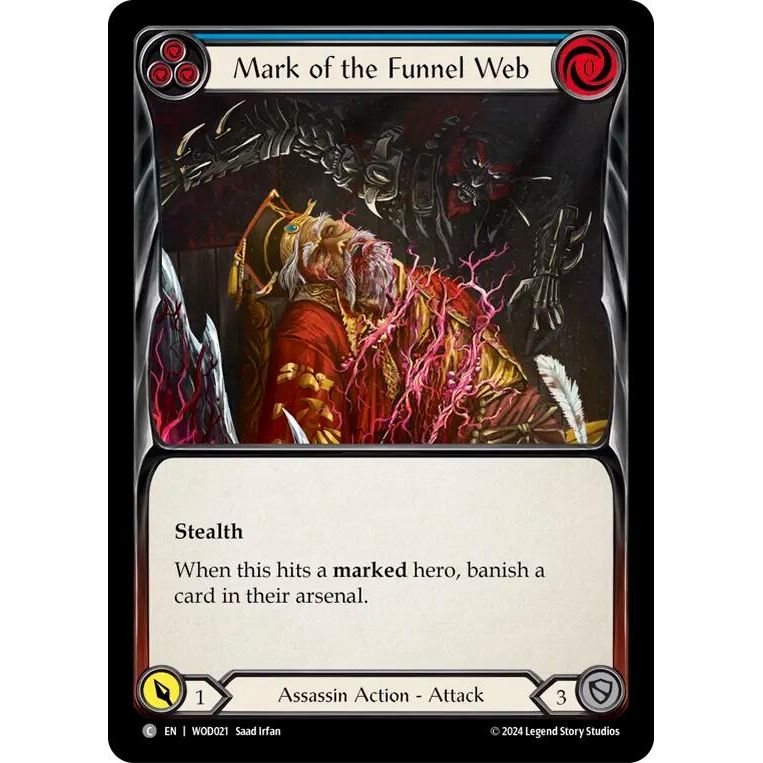 Image for Mark of the Funnel Web (Blue) (WOD021) - Flesh and Blood TCG